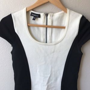 bebe Dresses - BEBE black and white body con dress Small bebe Dresses - BEBE black and white body con dress Small